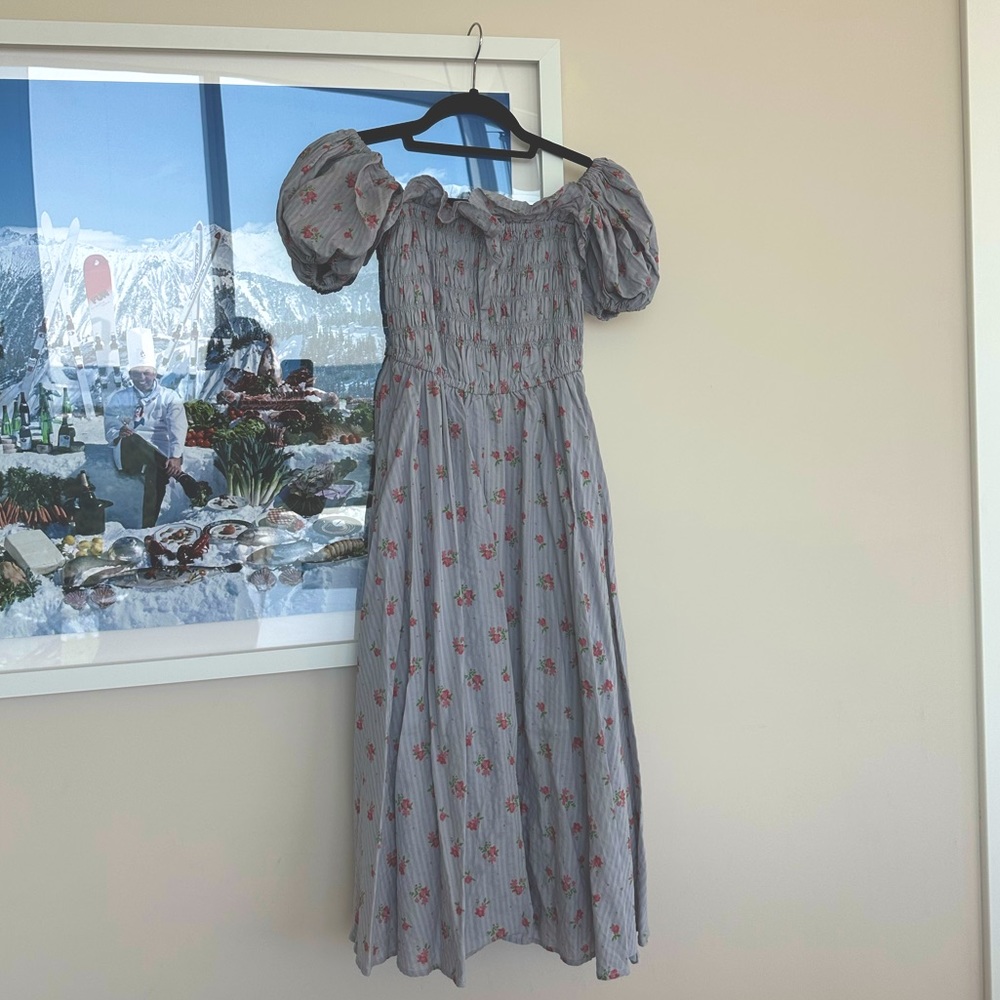 R Vivimos Blue and Pink floral dress NWOT